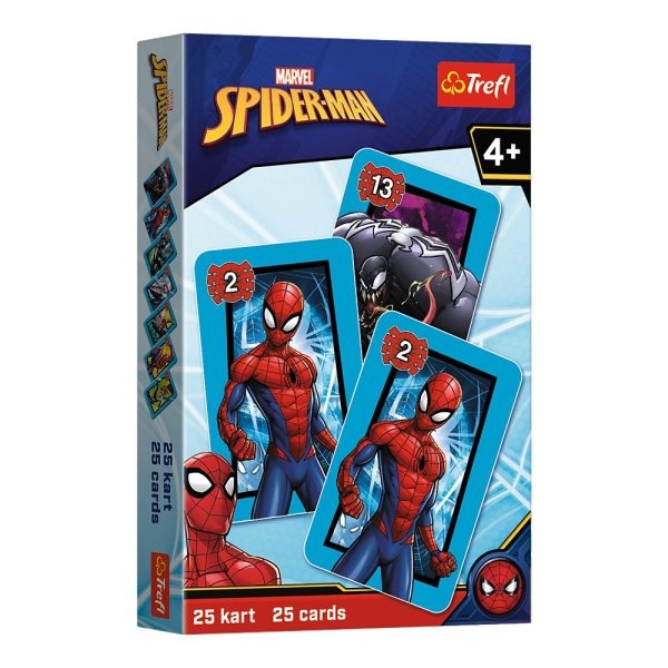 trefl karty Piotruś Spiderman 08498, zabawki Nino Bochnia, pomysł na prezent dla 4 latka, gra karciana piotruś i memory ze Spidermanem