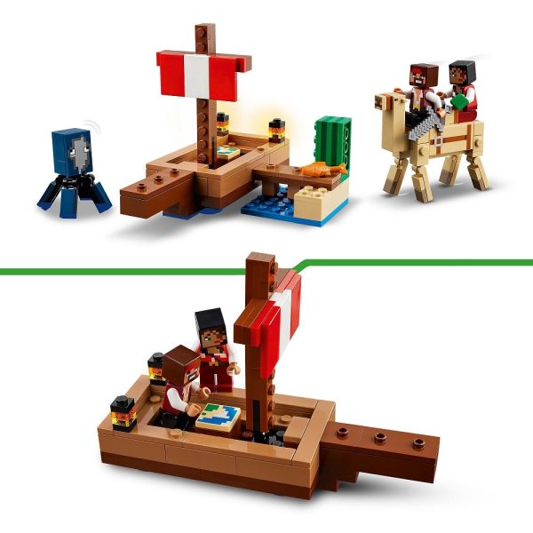 Klocki Lego minecraft 21259 rejs statkiem pirackim, zabawki Nino Bochnia, pomysł na prezent dla 6 latka, lego minecraft, lego statek z minecraft