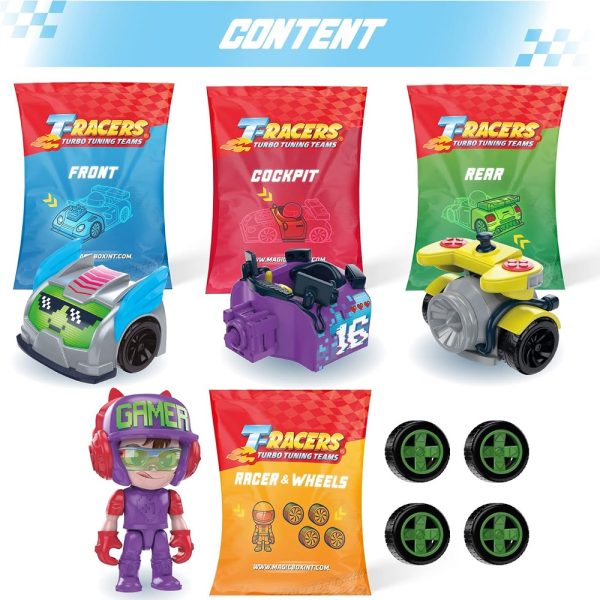 Magic box t-racers Glow Race samochód z figurką, zabawki Nino Bochnia, pomysł na prezent dla 5 latka, pojazd t racers, fajna zabawka dla chłopca 4 letniego