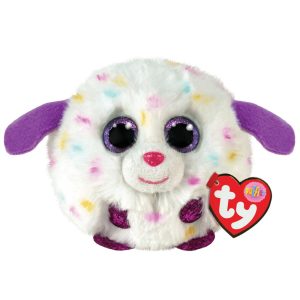 Maskotka pluszak ty Beanie balls puffies kulka piesek Munchkin, zabawki Nino Bochnia, pomysł na prezent dla 6 latka, biały piesek kuleczka do rączki