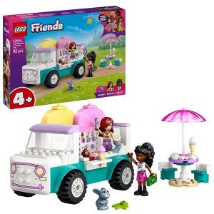 Klocki Lego Friends 42644 Furgonetka z lodami w mieście Heartlake, zabawki Nino Bochnia, pomysł na prezent dla 4 latki, nowości lego friends styczeń 2025, autko z lodami z klocków lego