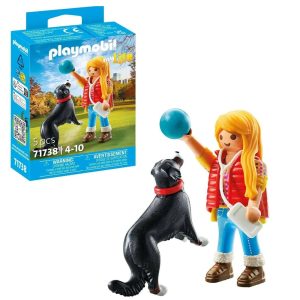 Playmobil My Life 71738 Dziewczynka z psem pasterskim, zabawki Nino Bochnia, pomysł na prezent dla 4 latki, dziewczynka playmobil z pieskiem