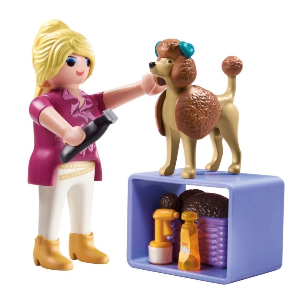 Playmobil My Life 71747 Pielęgnacja psów, zabawki Nino Bochnia, pomysł na prezent dla 5 latki, zabawa z pieskiem
