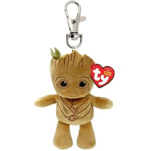 Pluszak brelok Beanie Babies Ty Marvel Groot, zabawki Nino Bochnia, pomysł na prezent dla 4 latka, pluszowy brelok Groot, maskotka brelok Groot