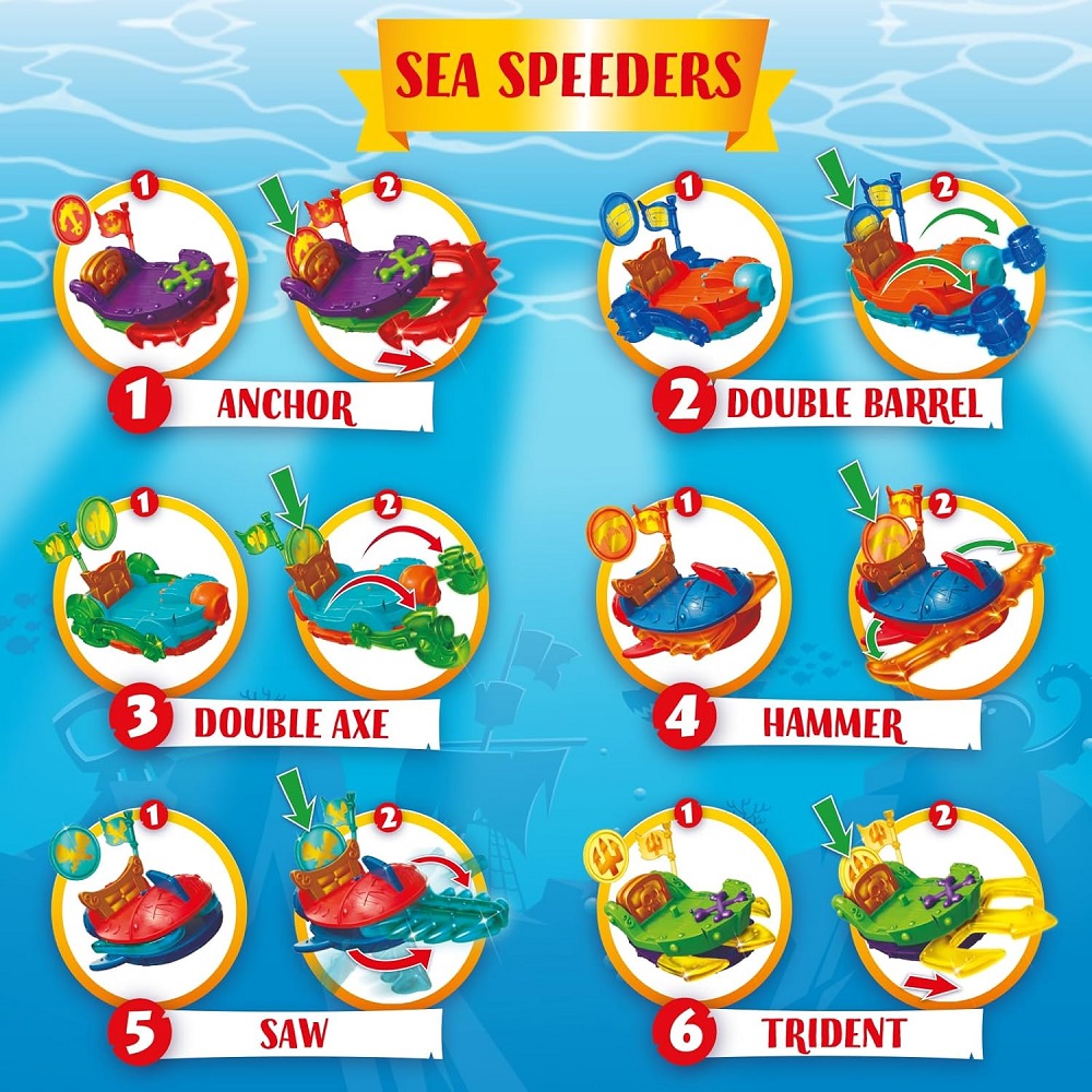 Magic Box Piratix Shark Treasure Captain Pack, zabawki nino Bochnia, pomysł na prezent dla 4 latka, piratix zestaw 4 figurek pojazd i katapulta