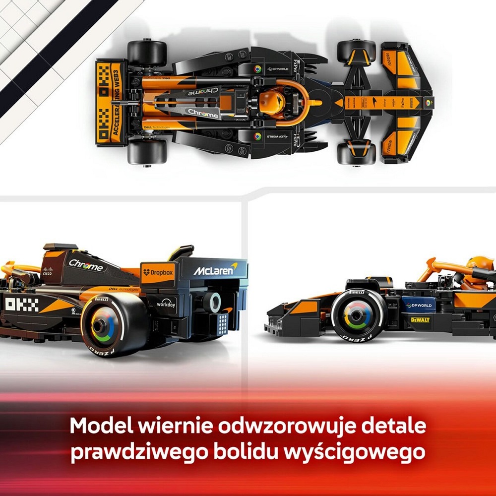 Klocki Lego Speed Champions 77251 Bolid F1 McLaren Team MCL38, zabawki Nino Bochnia, pomysł na prezent dla 10 latka, klocki lego formuła