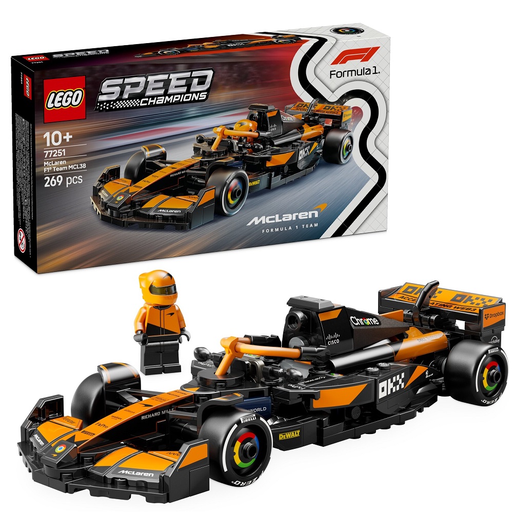 Klocki Lego Speed Champions 77251 Bolid F1 McLaren Team MCL38, zabawki Nino Bochnia, pomysł na prezent dla 10 latka, klocki lego formuła