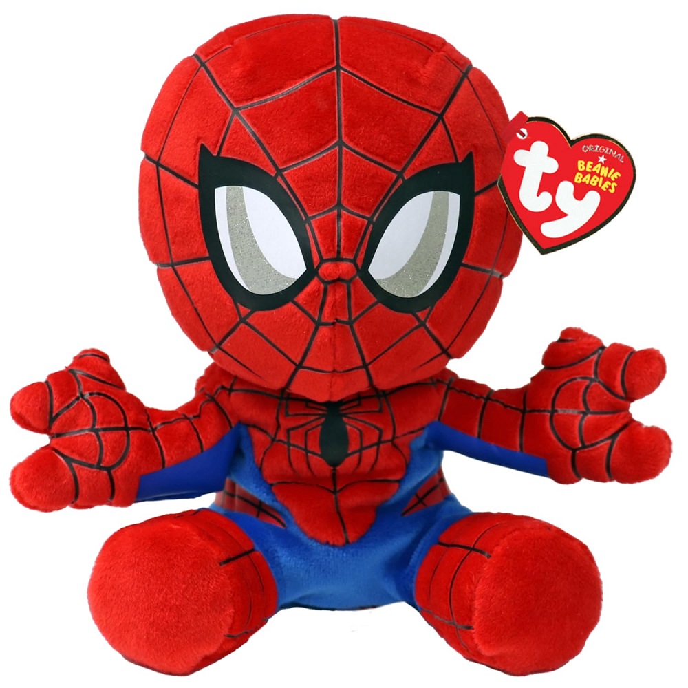 Pluszak Beanie Babies Ty Marvel Spiderman, zabawki Nino Bochnia, Spiderman pluszak, maskotka Spiderman