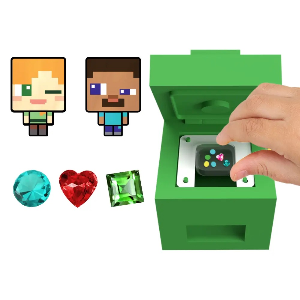 Epee Naklejkomat 3d Minecraft Zestaw do robienia naklejek 3d, zabawki nino Bochnia, zestaw kreatywny do robienia naklejek 3d z minecrafta