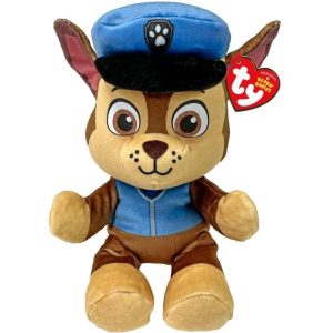 Pluszak Maskotka Ty Beanie Babies Psi Patrol Chase, zabawki Nino Bochnia, pomysł na prezent dla 3 latka, pluszak Chase, maskotka Chase, niebieski piesek z Psiego patrolu