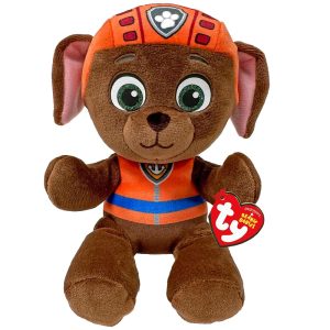 Pluszak Maskotka Ty Beanie Babies Psi Patrol Zuma, zabawki Nino Bochnia, pomysł na prezent dla 3 latka, pluszak Zuma, maskotka Zuma, pomarańczowy piesek z psiego patrolu