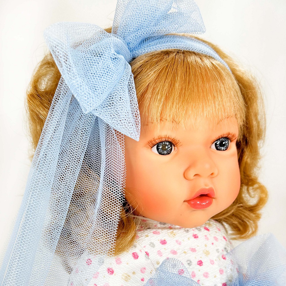 Lalka hiszpańska Nines d'Onil 45 cm Susette Tul 6501 L, świetny pomysł na prezent, idealna dla dziewczynki
