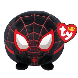 Maskotka pluszak ty Beanie balls puffies kulka Marvel Spiderman Miles Morales, zabawki Nino Bochnia, pomysł na prezent dla 4 latka, kulka Spiderman