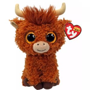 Pluszak maskotka ty beanie boos byczek krowa szkocka Alfie 15cm, zabawki Nino Bochnia, pomysł na prezent dla 4 latka, byczek pluszak, krowa szkocka pluszak, pluszak z brokatowymi oczami krowa