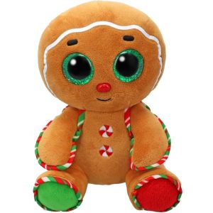pluszak ty beanie boos piernikowy ludek Snaps ciastek, zabawki Nino Bochnia, pluszak świąteczny, pluszak na Boże Narodzenie, maskotka z brokatowymi oczami