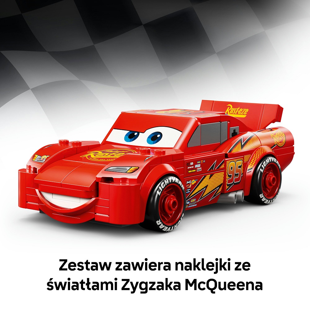 Klocki Lego Speed Champions 77255 Zygzak Mcqueen, zabawki Nino Bochnia, pomysł na prezent dla 9 latka, Cars Zygzak Mcqueen z klocków lego
