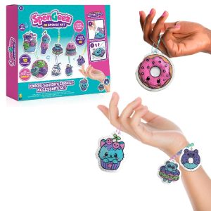 Epee Kroplusie Magiczne akcesoria 3D Kroplusiowy zestaw pyszotek z akcesoriami, zabawki Nino Bochnia, pomysł na prezent dla 6 latki, kreatywny zestaw artystyczny do malowania z użyciem wody, gąbkowe breloczki, breloczki z wody