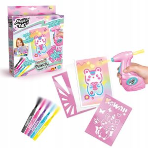 Epee Projekt Art Plakaty Kawaii Zestaw kreatywny z aerografem, zabawki Nino Bochnia, zestaw do projektowania i szkicowania dla dziewczynki z aerografem