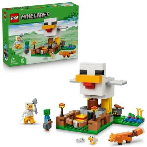 Klocki Lego Minecraft 21585 Farma kurczaków, zabawki Nino Bochnia, pomysł na prezent dla 7 latka, klocki Lego minecraft, lego 21585