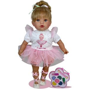 Nines d'onil lalka hiszpańska z dźwiękiem Little Tita Ballerina 40 cm 4411, zabawki Nino Bochnia, pomysł na prezent dla 4 latki, lalka jak żywa, lalka pachnąca budyniem waniliowym, lalka bobas mówi po polsku, lalka balerina