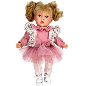 Nines d'onil lalka hiszpańska z dźwiękiem Susette Blossom 45 cm 6531, zabawki Nino Bochnia, pomysł na prezent dla 3 latki, lalka hiszpańska, lalka jak żywa, lalka bobas pachnie budyniem waniliowym