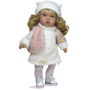 Nines d'onil lalka hiszpańska z dźwiękiem Susette Flower 45 cm 6331L, zabawki Nino Bochnia, pomysł na prezent dla 3 latki, lalka hiszpańska pachnąca budyniem waniliowym, lalka bobas jak żywa