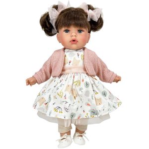 Nines d'onil lalka hiszpańska z dźwiękiem Tita Spring 45 cm 6131LL, zabawki nino bochnia, pomysł na prezent dla 4 latki, lalka jak żywa, lalka bobas pachnie budyniem waniliowym