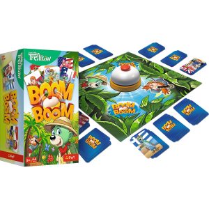Trefl Gra Boom Boom Rodzina Treflików 02822, zabawki nino bochnia, pomysł na prezent dla 5 latka, gra boom boom