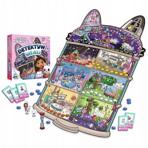 Trefl Gra Spy Guy Detektyw Miau Koci Domek Gabi 02695, zabawki Nino Bochnia, pomysł☻ na prezent dla 4 latki, gra planszowa dla 3 letniej dziewczynki