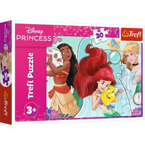 Trefl puzzle 30 el Disney Princess Piękne i odważne 18323, zabawki Nino Bochnia, pomysł na prezent dla 3 latki, puzzle z księżniczkami