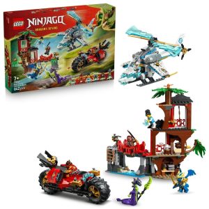 klocki lego ninjago 71857 Bitwa ninja domek na drzewie z pojazdami, zabawki Nino Bochnia, pomysł na prezent dla 6 latka, klocki lego Bochnia, lego ninjago 71857