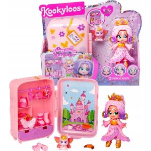 magicbox kookyloos lalka Dreamy Blossom Suitcase walizka z akcesoriami, zabawki Nino Bochnia, pomysł na prezent dla dziewczynki 4 letniej, laleczka zmieniająca wyraz twarzy, laleczka z walizką i akcesoriami