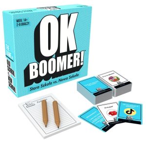 Goliath Gra imprezowa Ok Boomer Gra towarzyska, zabawki Nino Bochnia, pomysł na prezent dla 14 latka, gra dla starszych dzieci, gra towarzyska dla młodzieży