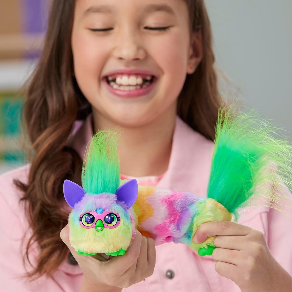Hasbro Dj Furby Furblets interaktywna maskotka Can Dee Swirl, zabawki Nino Bochnia, interaktywny pluszak maskotka ferbi
