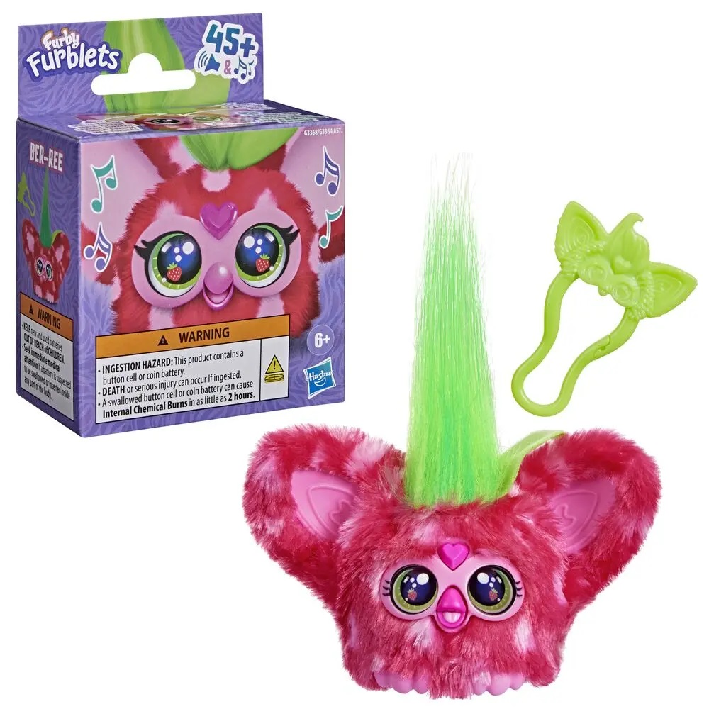 Hasbro Furby Furblets Furbiś interaktywna maskotka Ber-Ree, zabawki Nino Bochnia, pomysł na prezent dla 6 latki, pluszowa maskotka interaktywna, kolorowy furby