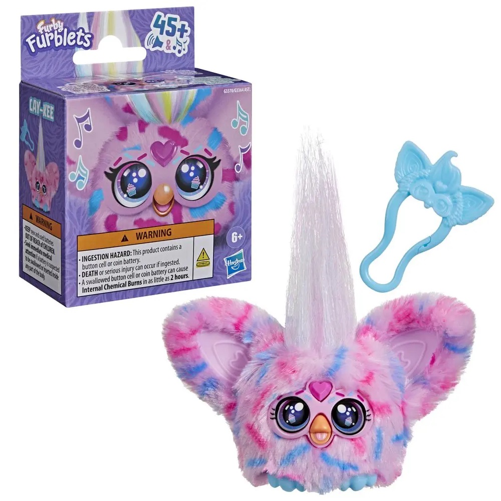 Hasbro Furby Furblets Furbiś interaktywna maskotka Cay-Kee, zabawki Nino Bochnia, pomysł na prezent dla 6 latki, pluszowa maskotka interaktywna, kolorowy furby