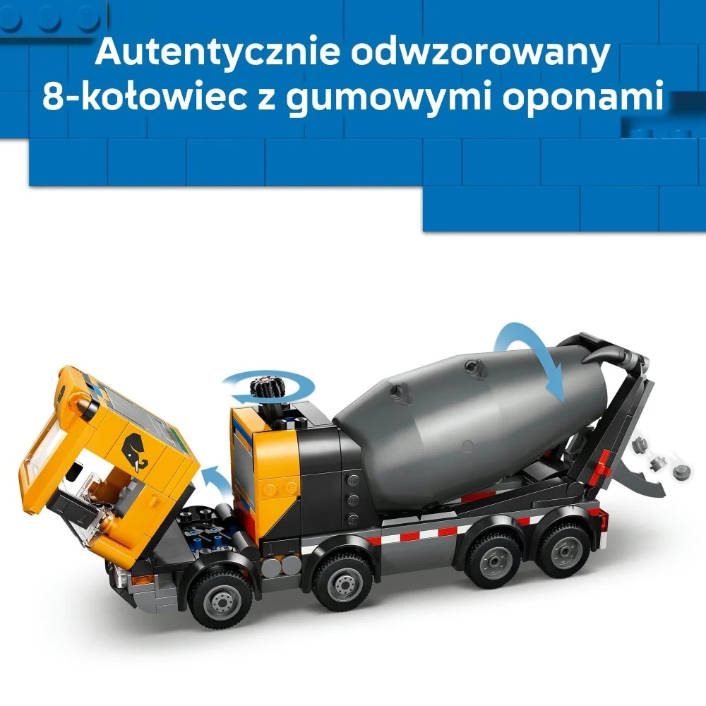 Klocki Lego City 60478 Betoniarka, zabawki nino Bochnia, pomysł na prezent dla 7 latka, lego city 60478