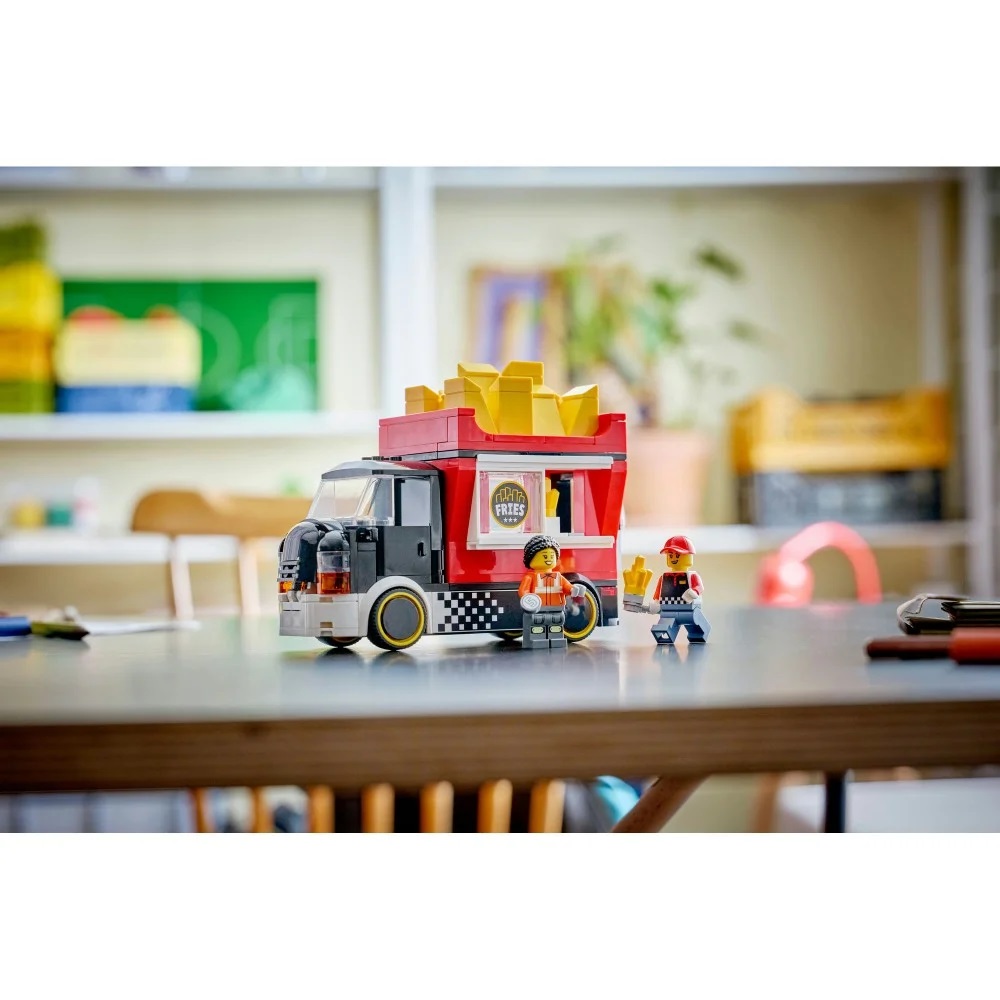 Klocki Lego City 60488 Food truck z frytkami, zabawki Nino Bochnia, pomysł na prezent dla 5 latka, lego city 60488, lego 60488