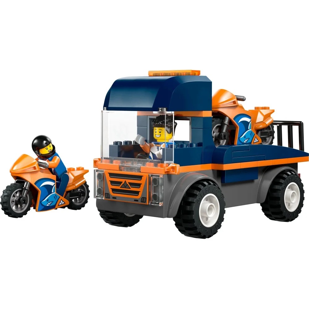 Klocki Lego City 60491 Laweta dla motocykli, zabawki Nino Bochnia, pomysł na prezent dla 4 latka, klocki lego do budowania dla mniejszych dzieci, lego 60491