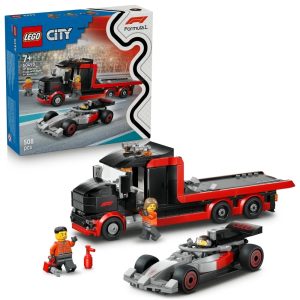 Klocki Lego City 60493 Ciężarówka F1 z bolidem Audi F1, zabawki Nino Bochnia, pomysł na prezent dla 7 latka, lego formuła 1 lego city 60493