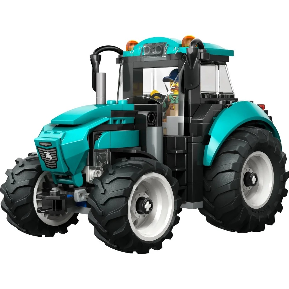 Klocki Lego City 60498 Traktor, zabawki Nino Bochnia, pomysł na prezent dla 6 latka, lego Traktor lego maszyna rolnicza, turkusowy traktor z lego