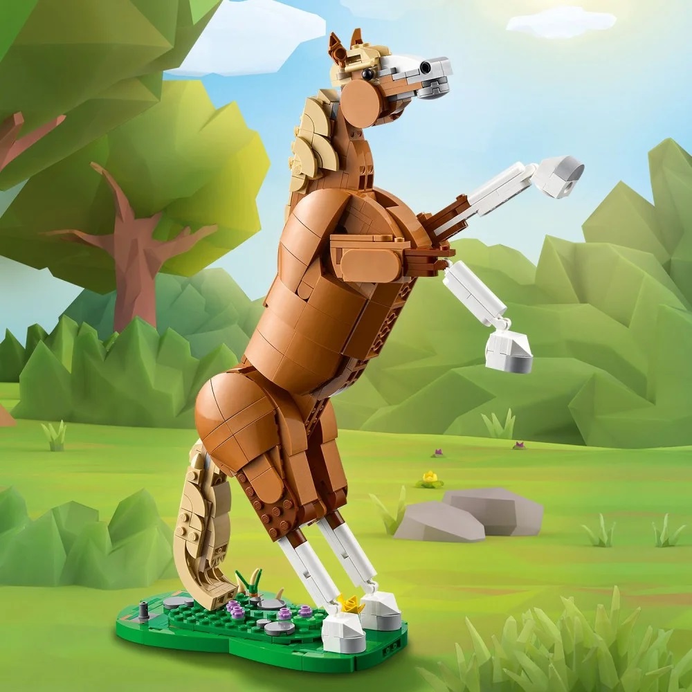 Klocki Lego Creator 31166 Piękny koń, zabawki Nino Bochnia, pomysł na prezent dla 9 latki, lego creator 3w1, lego koń