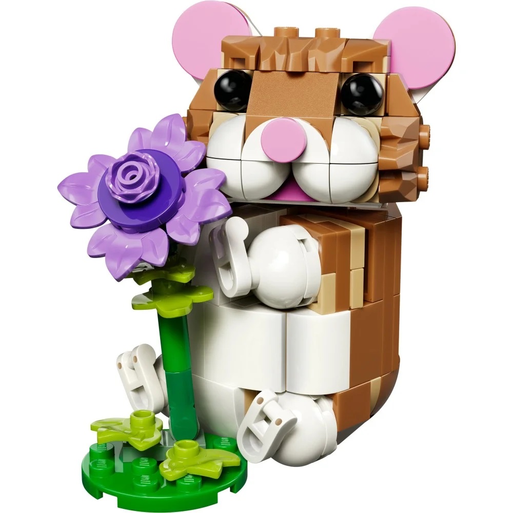 Klocki Lego Creator 31376 Uroczy Chomik z kwiatkiem, zabawki Nino Bochnia, pomysł na prezent dla 7 latki, lego creator 3w1, lego chomik