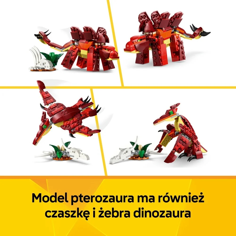 Klocki Lego Creator 31379 Groźny dinozaur, zabawki Nino Bochnia, pomysł na prezent dla 8 latka, lego z dinozaurami, lego 3w1 dinozaur