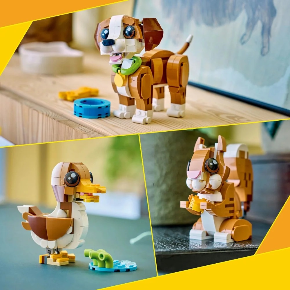 Klocki Lego Creator 31382 Urocze zwierzątka Psotny szczeniaczek, zabawki Nino Bochnia, pomysł na prezent dla 8 latki, lego creator 3w1, klocki lego 31382 piesek