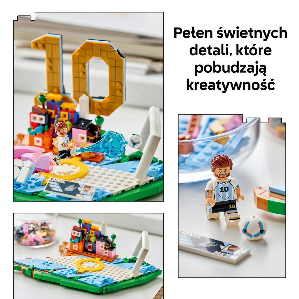 Klocki Lego Editions 43011 Lionel Messi piłkarskie momenty, zabawki Nino bochnia, pomysł na prezent dla miłośnika piłki nożnej, Lego Lionel Messi