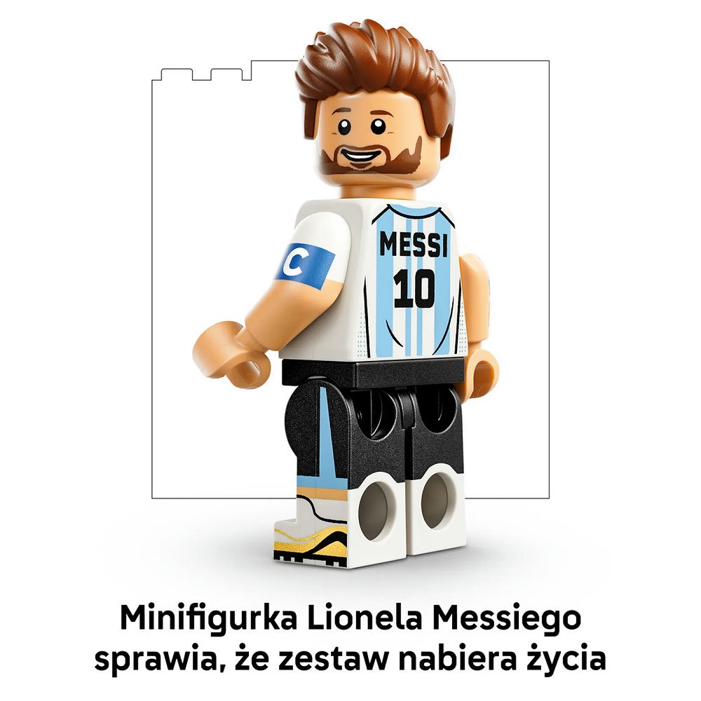 Klocki Lego Editions 43011 Lionel Messi piłkarskie momenty, zabawki Nino bochnia, pomysł na prezent dla miłośnika piłki nożnej, Lego Lionel Messi