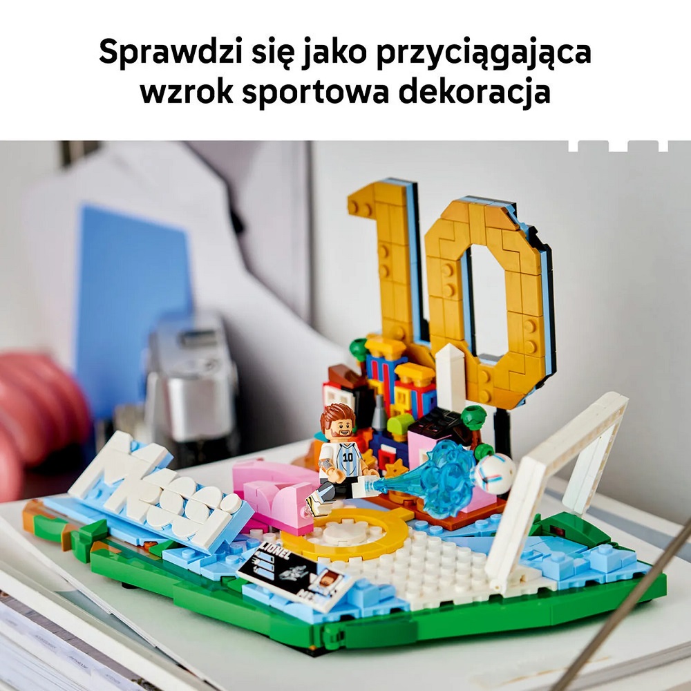 Klocki Lego Editions 43011 Lionel Messi piłkarskie momenty, zabawki Nino bochnia, pomysł na prezent dla miłośnika piłki nożnej, Lego Lionel Messi