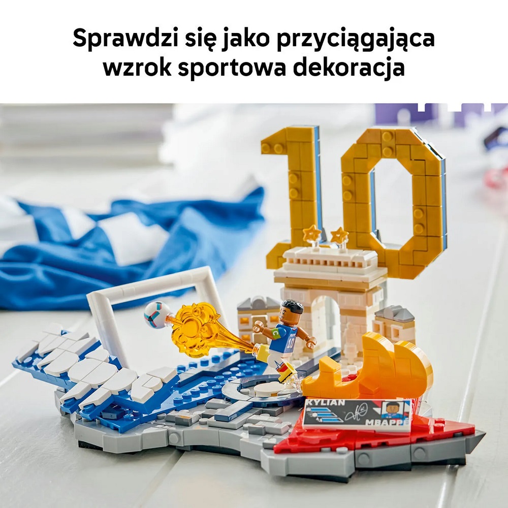 Klocki Lego Editions 43013 Kylian Mbappe piłkarskie momenty, zabawki Nino Bochnia, pomysł na prezent dla 10 latka, pomysł na prezent dla fana sportu