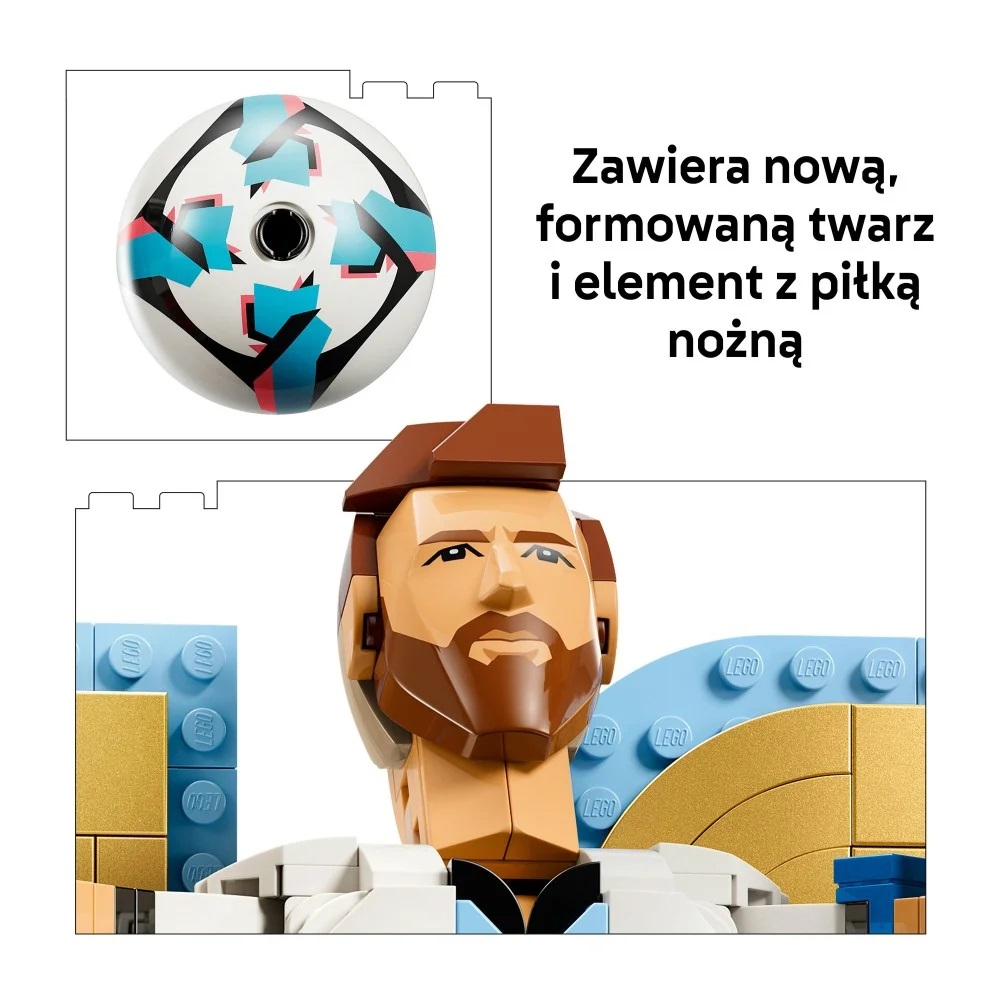 Klocki Lego Editions 43015 Lionel Messi piłkarska legenda, zabawki Nino Bochnia, pomysł na prezent dla 12 latka, co kupić fanowi piłki nożnej, prezent dla fana piłki nożnej
